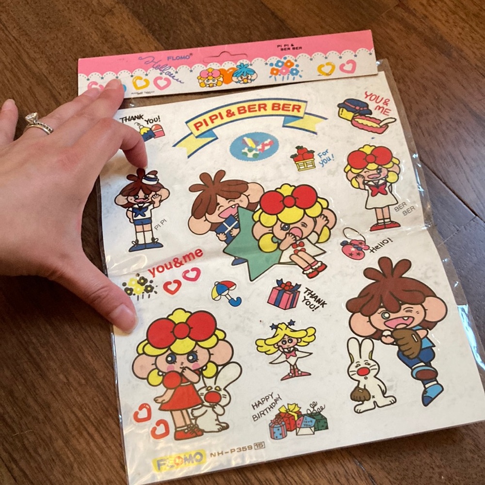 Pi Pi & Ber Ber Vintage Sticker Sheet